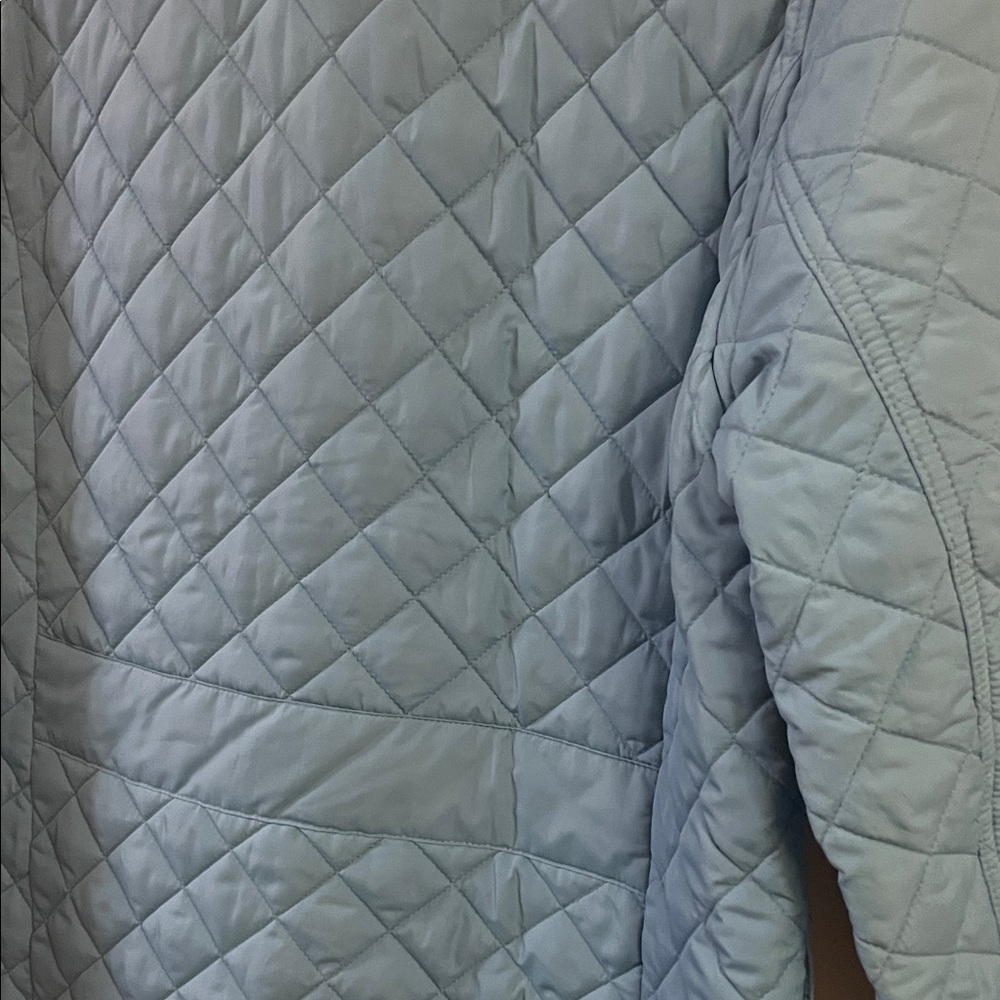 Lands' End Capri Blue Quilted Barn Chore Jacket - Picture 4 of 8